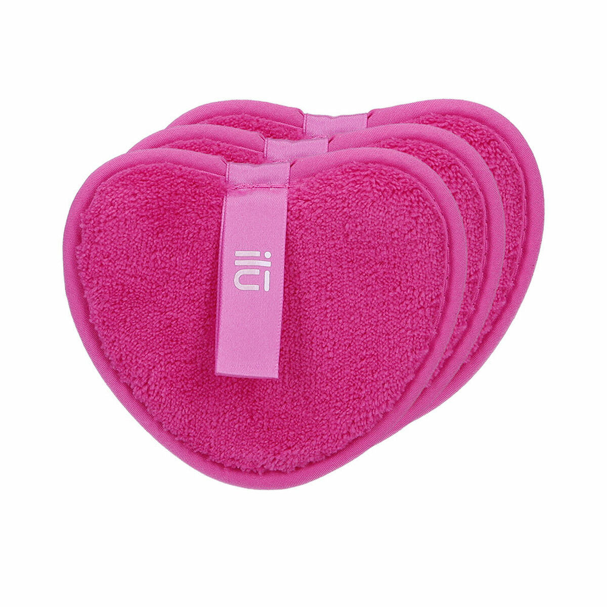 Make-up Remover Pads Ilū   Reusable Heart Pink (3 Units)