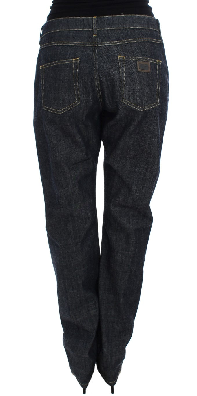 Dolce & Gabbana Blue Cotton Oversize Denim Jeans