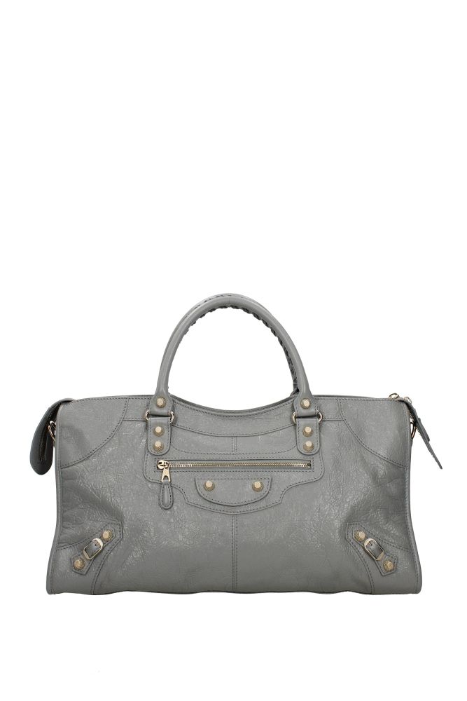 Balenciaga Handbags City Women Leather Gray