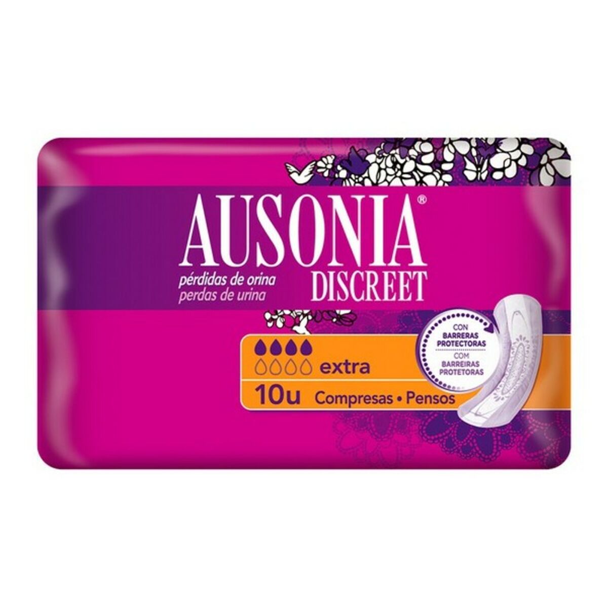 Compresses pour Incontinence Extra Ausonia Discreet (10 uds) 10 Unités