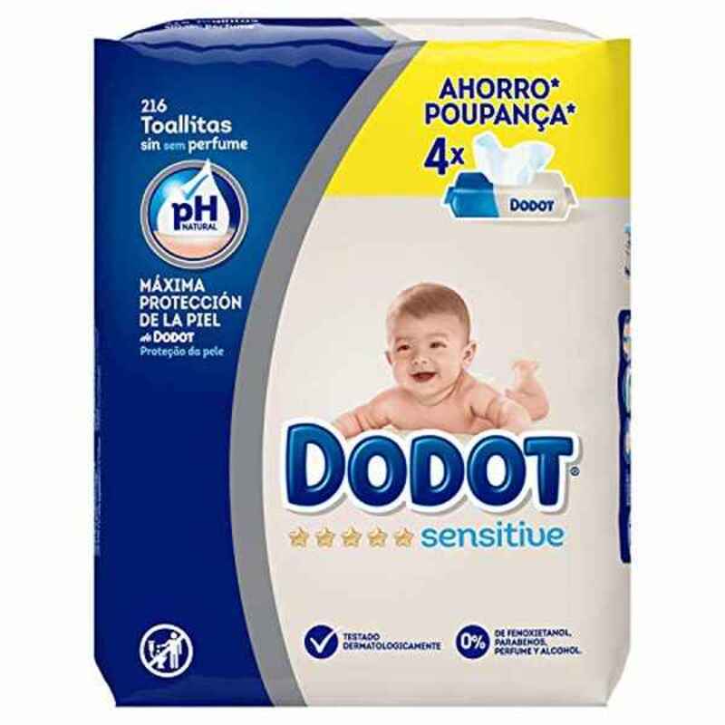 Lingettes Sensitive PH Dodot 216 uds