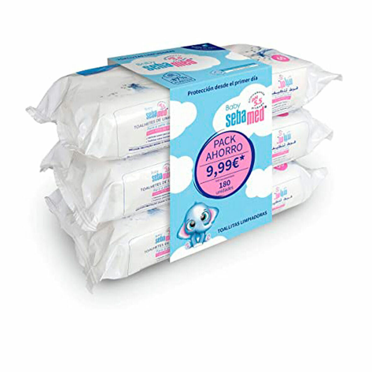 Lingettes imprégnées Sebamed 180 Unités