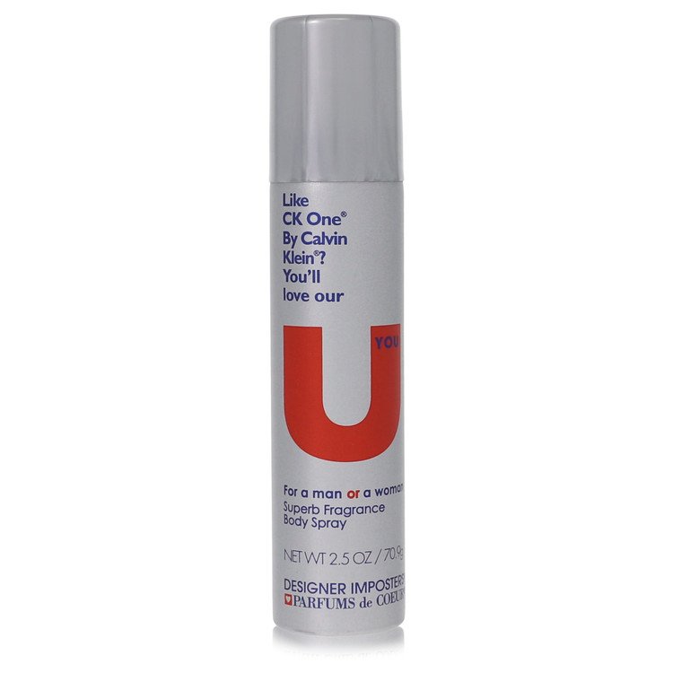 Designer Imposters U You by Parfums De Coeur Deodorant Body Spray (Unisex) 2.5 oz for Women