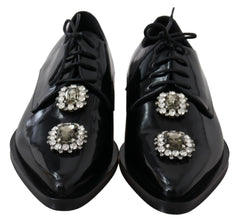 Dolce & Gabbana Crystal Embellished Derby Dress Shoes