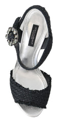 Dolce & Gabbana Black Crystals LED LIGHTS Sandals Shoes