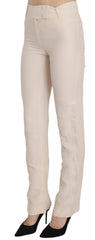 LAUREL Elevated White High Waist Flared Trousers