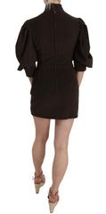 Dolce & Gabbana Brown Corduroy Bodycon Cotton Mini Dress