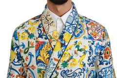 Dolce & Gabbana Majolica Brocade Linen Robe Coat Jacket