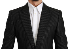 Dolce & Gabbana Black Striped Single Breasted MARTINI Blazer