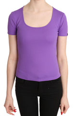 GF Ferre Purple 100% Polyester Short Sleeve Top  Blouse