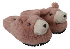 Dolce & Gabbana Chic Pink Bear House Slippers by D&G