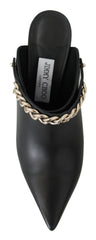 Jimmy Choo Black Calf Leather Lexx Pumps Shoes