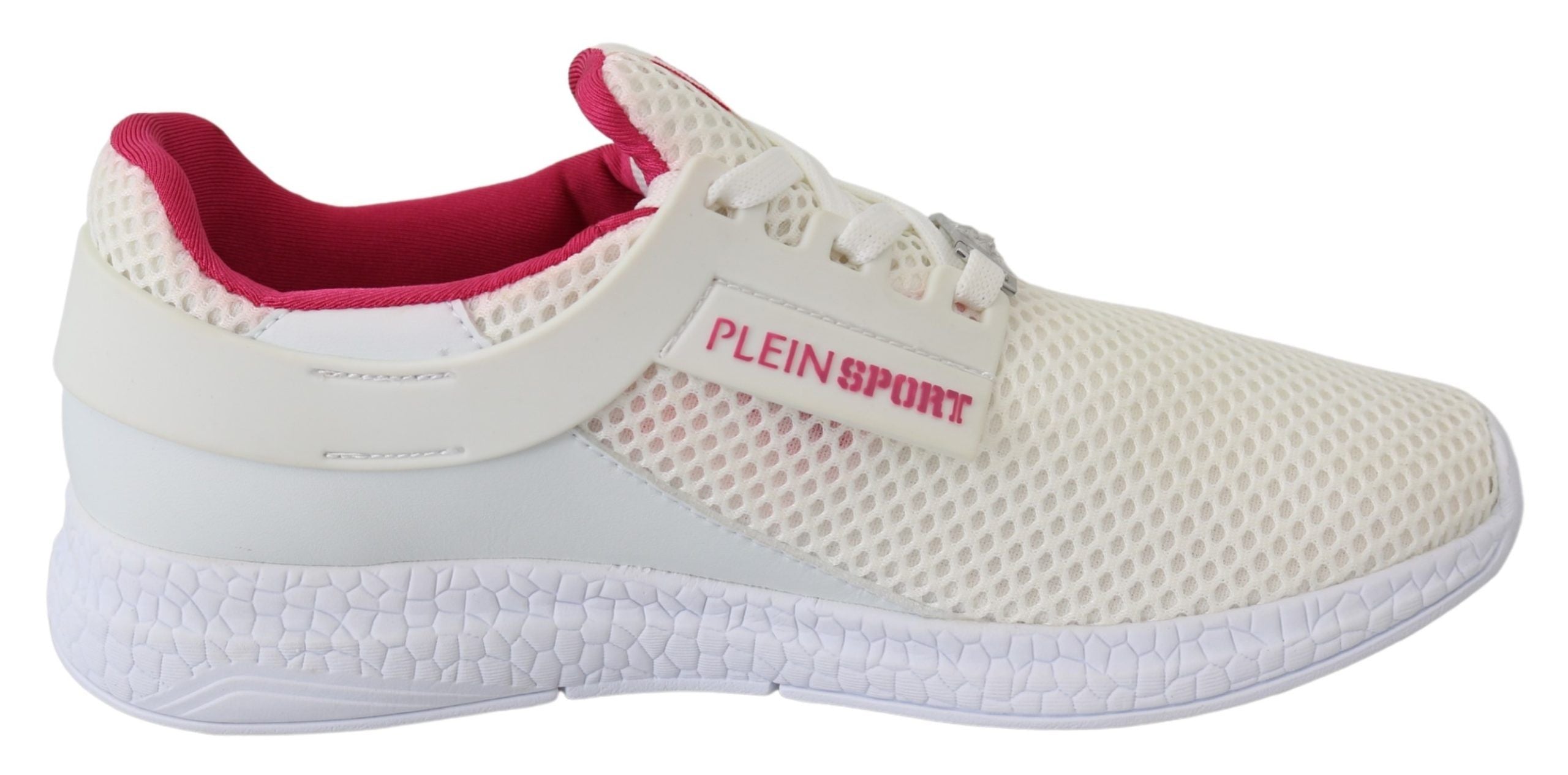 Plein Sport White Polyester Runner Becky Sneakers Shoes