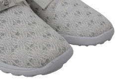 Plein Sport White Polyester Runner Beth Sneakers Shoes