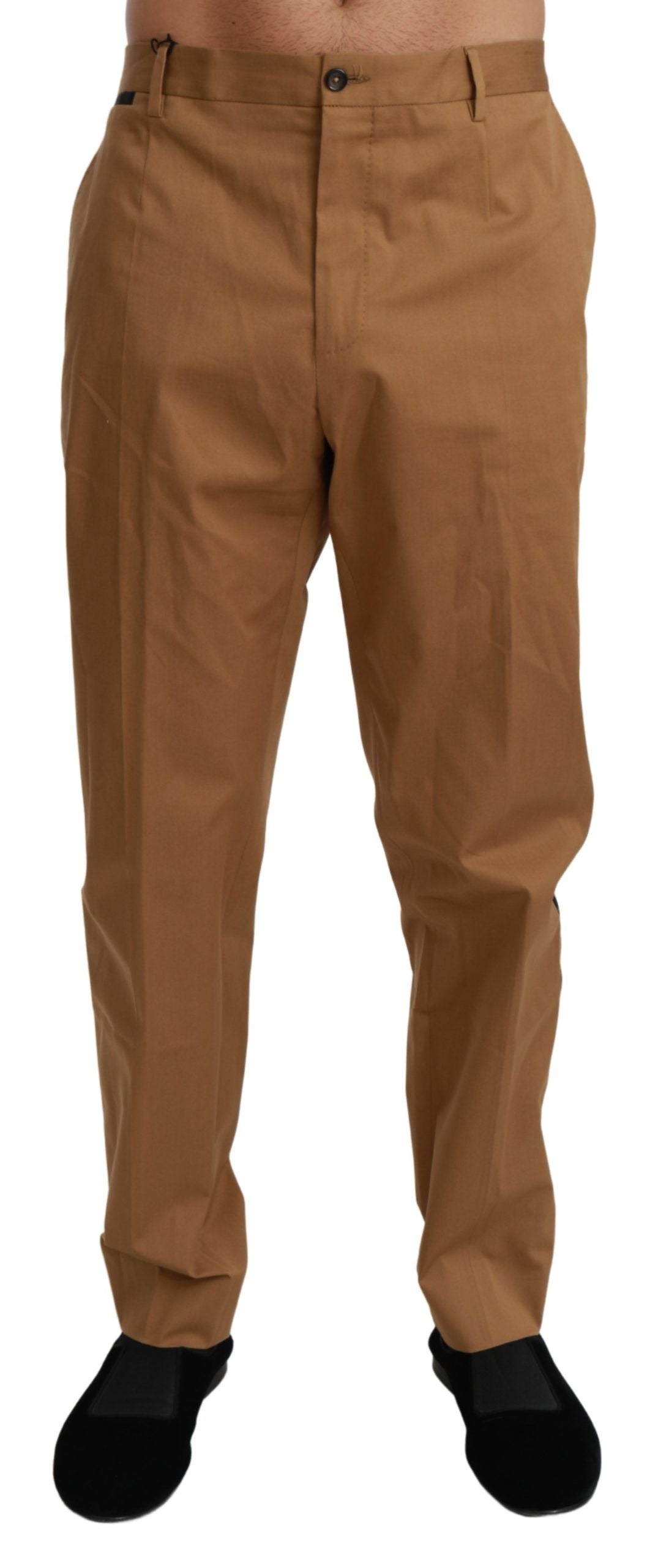 Dolce & Gabbana Brown Chinos Trousers Cotton Stretch Pants