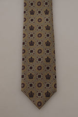 Dolce & Gabbana Elegant Silk Beige Necktie