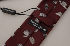 Dolce & Gabbana Maroon Elegance Silk Tie