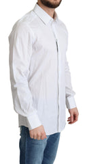 Dolce & Gabbana White Stripes Cotton Formal Dress Shirt