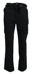 Roberto Cavalli Elegant Black Cargo Pants with Belt