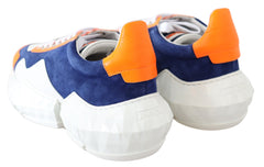 Jimmy Choo Diamond Blue Orange Leather Sneaker