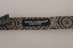 Dolce & Gabbana Elegant Silk Black & White Bow Tie