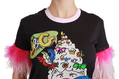 Dolce & Gabbana Black YEAR OF THE PIG Top Cotton  T-shirt