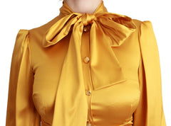Dolce & Gabbana Yellow Silk Stretch Sheath Bodycon Mini Dress