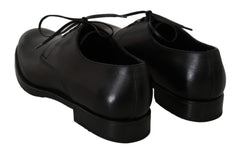 Dolce & Gabbana Black Leather Derby Formal Dress Shoes