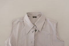 Ferre Elegant Sleeveless Cotton Polo Top