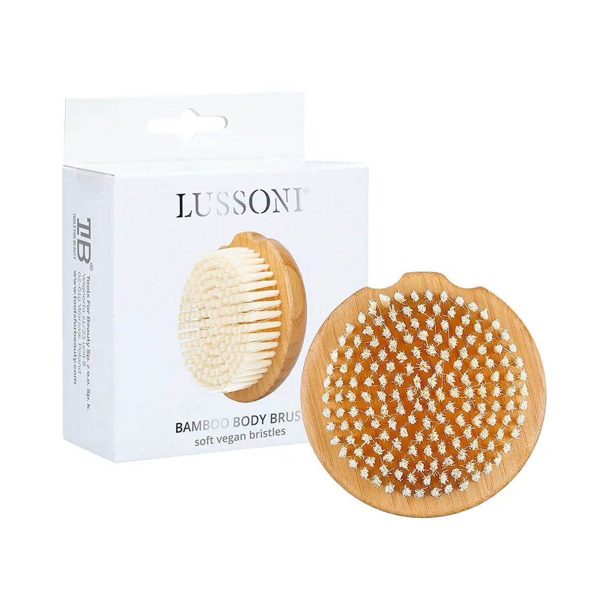 Brosse nettoyante et exfoliante Lussoni Bamboo Rond