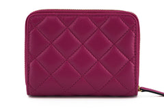 Versace Elegant Purple Quilted Leather Wallet