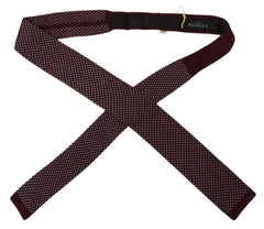 Lanvin Elegant Bordeaux Silk Bow Tie