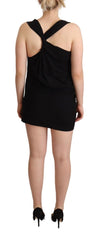 Roberto Cavalli Elegant Black Sheath Stretch Dress