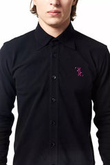 Billionaire Italian Couture Black Cotton Shirt