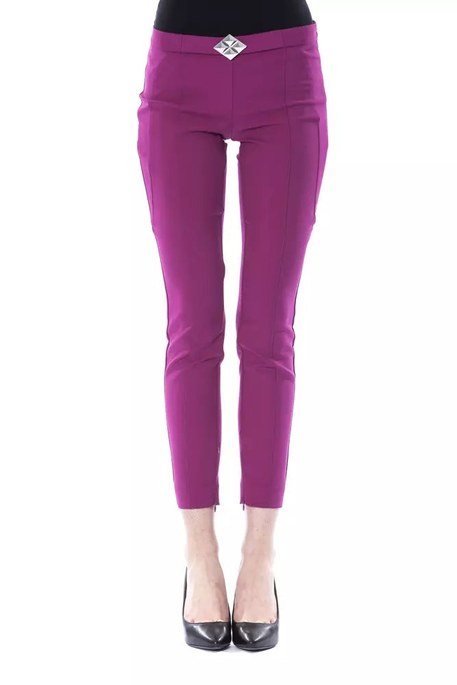 BYBLOS Purple Polyester Jeans & Pant