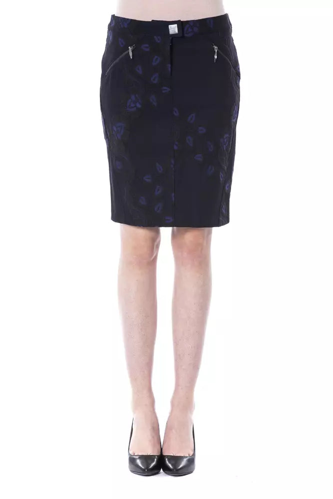 BYBLOS Chic Black Tulip Short Skirt