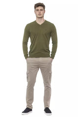Conte of Florence Green Cotton Sweater