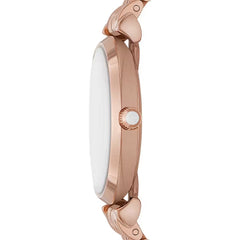 Emporio Armani Elegant Pink Bronze Timepiece with Crystals